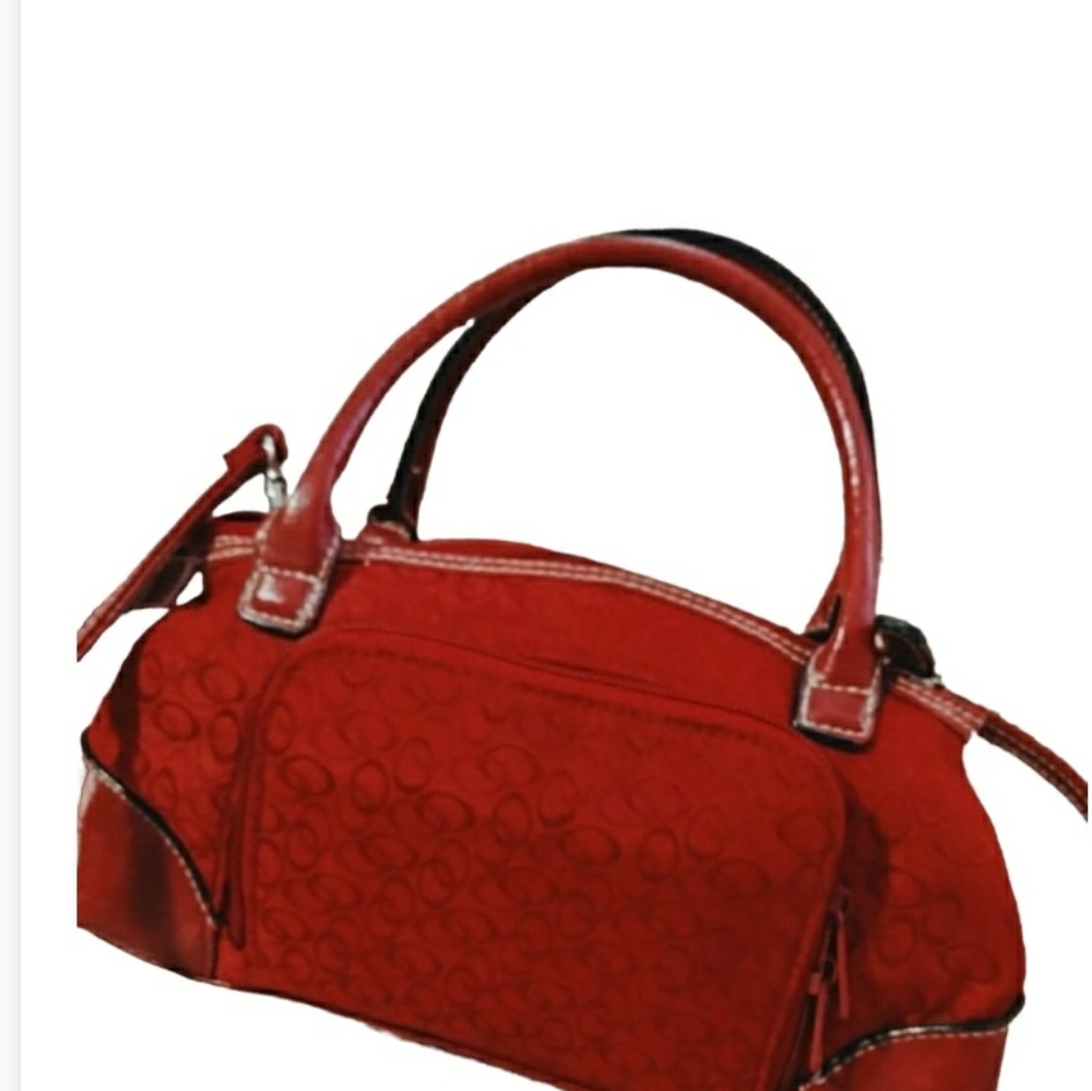 Relic Tapestry Purse Satchel Handbag is Rich Brown Vegan leather with 3 Coordina